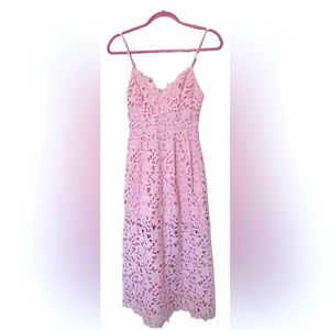 ASTR the label nwot pink lace a line midi dress